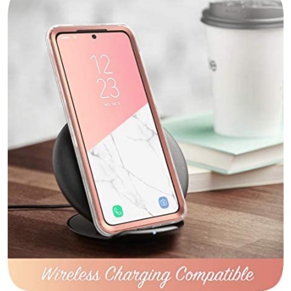 💛i-Blason Cosmo Series Samsung Galaxy S21 Ultra 5G Case pink Marble - Picture 8 of 9